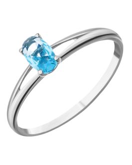 Кольцо из серебра 925 с топазом