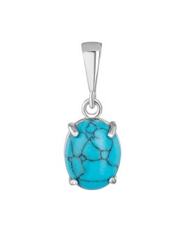 Подвеска из серебра 925 с бирюзой