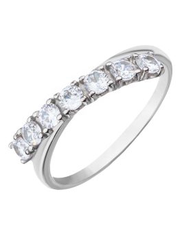 Кольцо дорожка из серебра 925 с фианитами