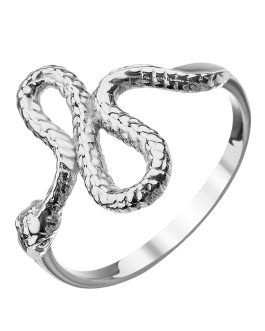 Кольцо змея из серебра 925