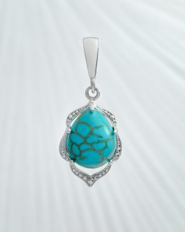 Подвеска из серебра 925 с бирюзой