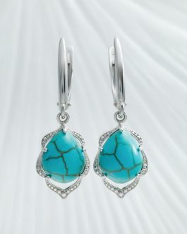 Серьги из серебра 925 с бирюзой